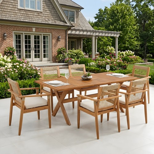 Acacia wood outdoor dining - wood,