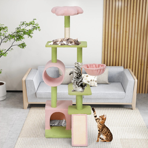 Tall flower cat tree - 65",