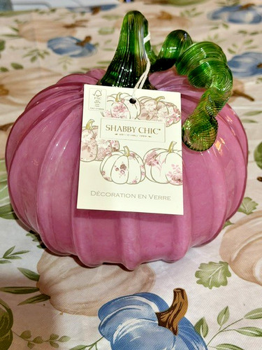 Hand blown art glass pumpkin - art,