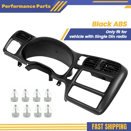 Black dash trim bezel - black, fit
