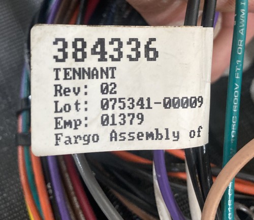 Tennant 384336 main wire - 384336,