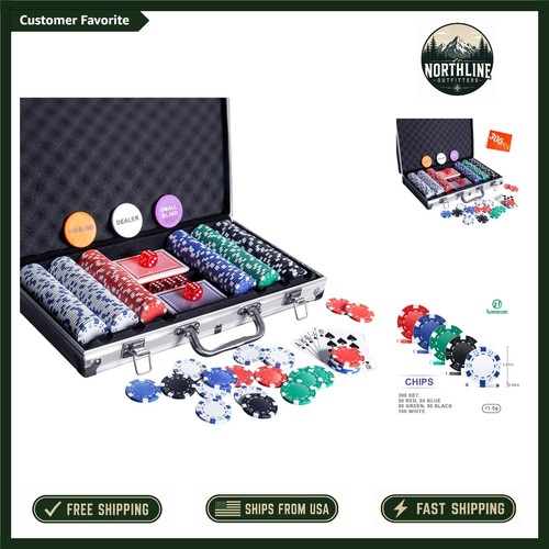 Complete 300pcs poker chip set - 300pcs,
