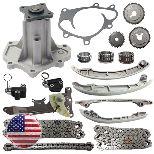 Water pump timing chain kit - pump,