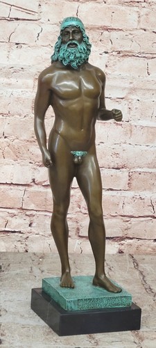 Vintage greek god bronze - god,