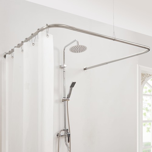 Shaped shower curtain - u,
