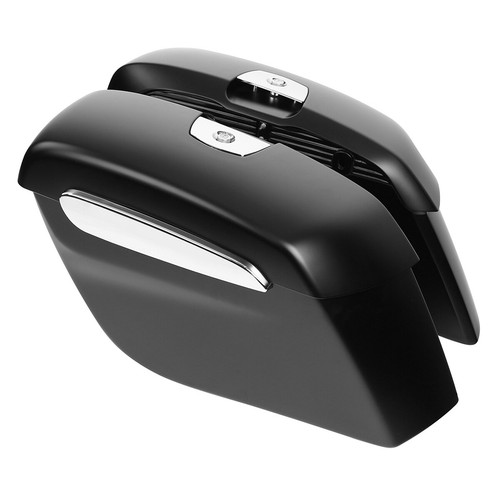 Matte black saddlebags saddle - black,