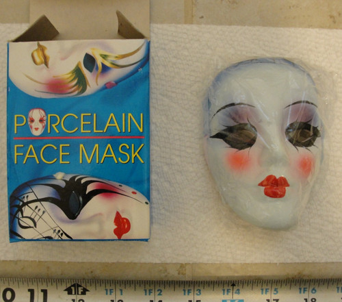 Vintage porcelain face mask - face,