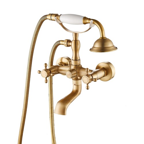 Clawfoot tub faucet with hand - with,