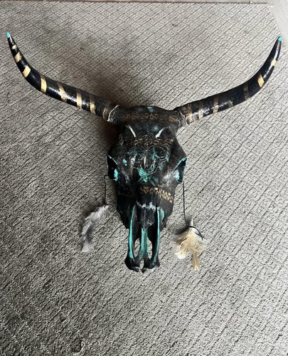 Hand painted aztec cow - aztec,