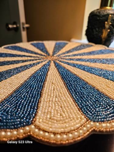 Tahari beaded placemats - placemats, of