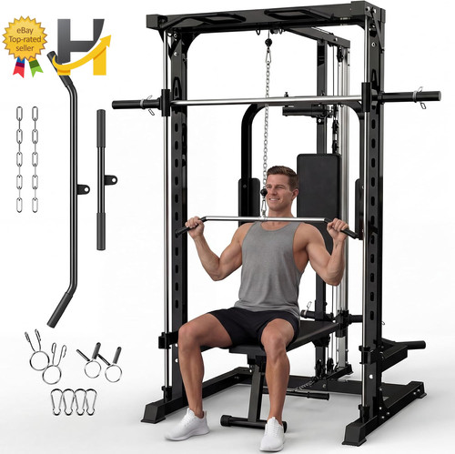 Smith machine power rack - machine, with