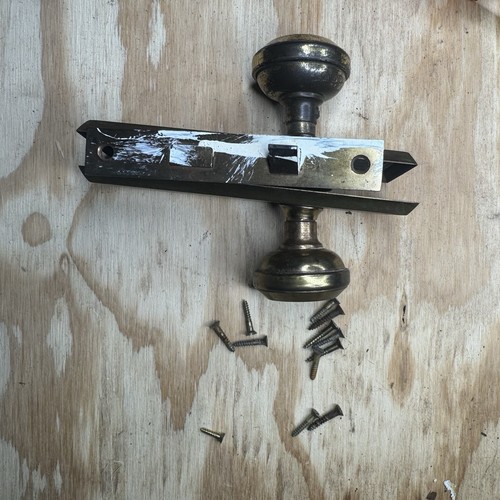 Vintage yale brass doorknob - vintage,