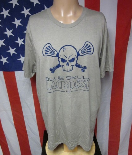 Blue skull lacrosse logo - logo, xl