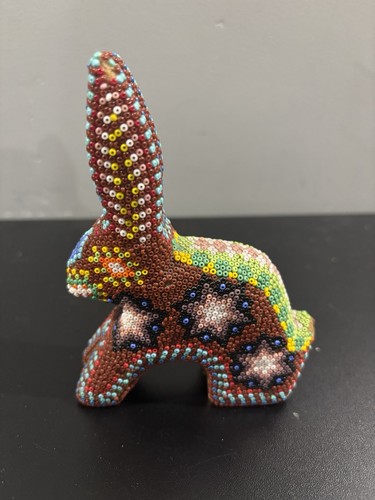 Folk art beadwork wood - art,