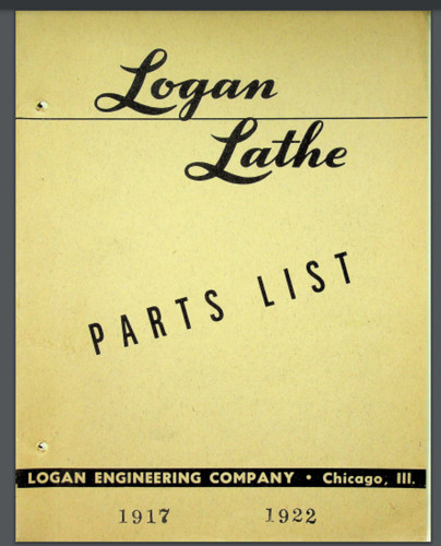 Logan lathe model 1917 1922 - model,