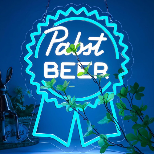 Pabst beer neon wall - wall, sign