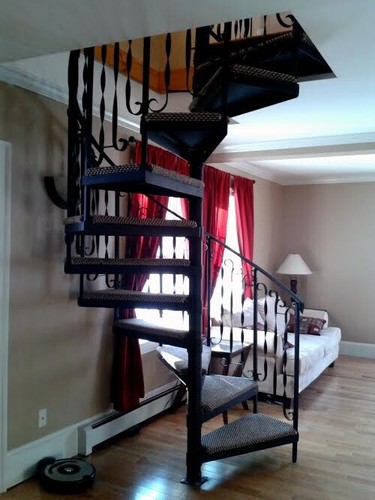 Spiral staircase with - , cedar