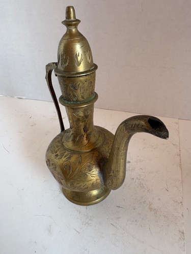 Indian brass ornate etched - brass,