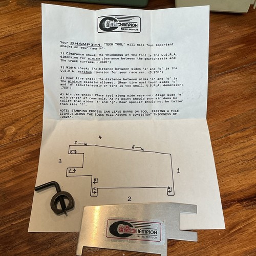 Champion set tool - up, pinion