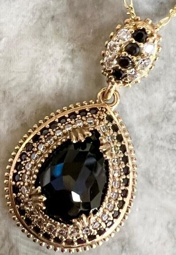 2ct pear cut lab - lab, black