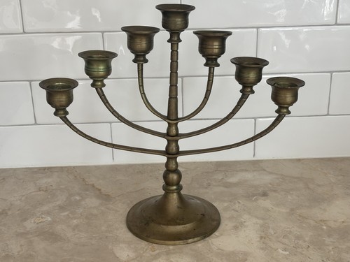 Vtg brass menorah branch - vtg,