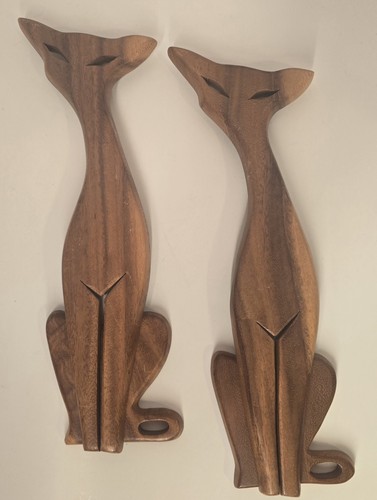 Vintage mcm wooden siamese - vintage,