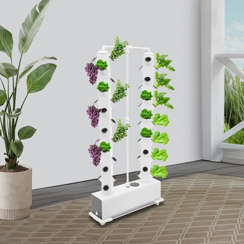 White hydroponics vertical - white,