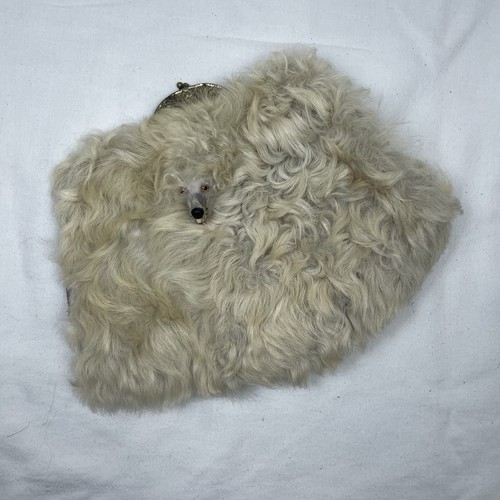 Antique real fur hand - fur,