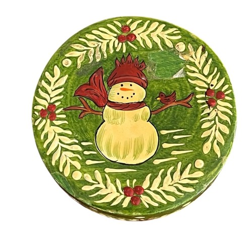Paper mache snowman kashmiri - snowman,
