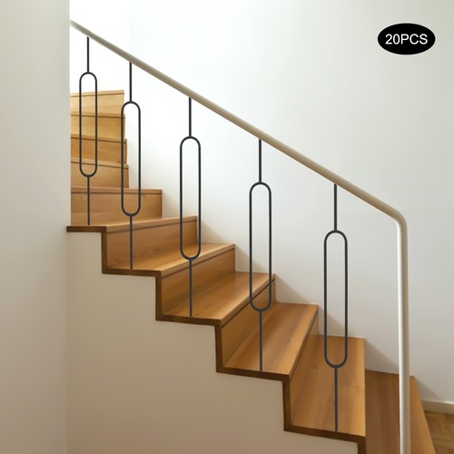 Pack black stair balusters - 20-pack,