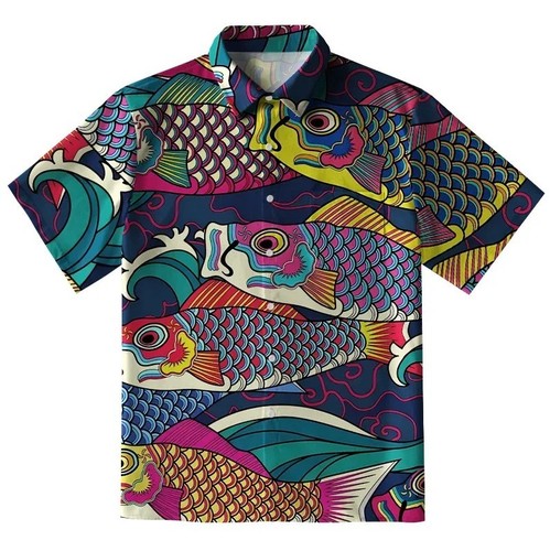 Colorful japanese koinobori - colorful,