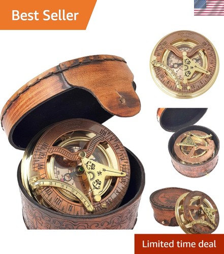 Antique brass copper sundial - antique,