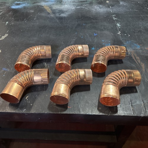 Copper roof gutter - gutter, round