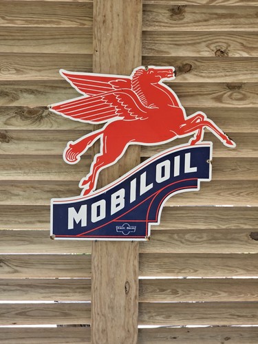 Large vintage mobiloil pegasus - vintage,