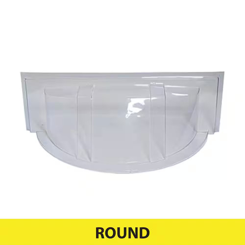 In plastic round - x, in.
