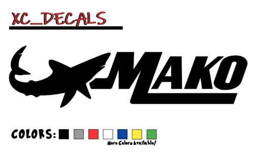 Mako boats decal - decal, (x2)