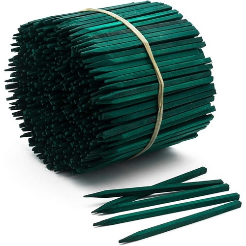 Green wood plant stakes floral - wood,