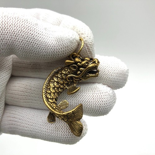 New bronze dragon fish pendant - new,