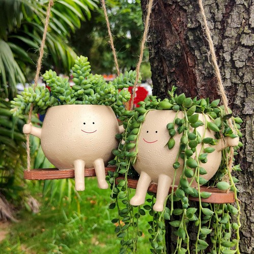 Cute swing planter pot - pot, hanging