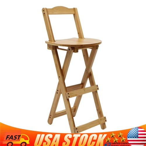 Portable folding bamboo stool - folding,