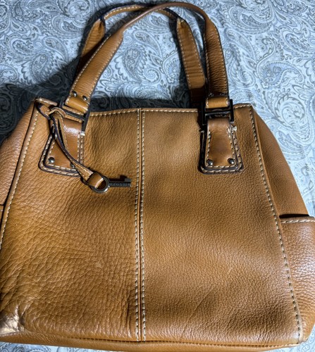 Fossil leather handbag tan - leather,