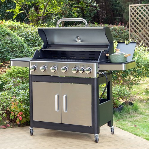 Propane gas grill with - grill,