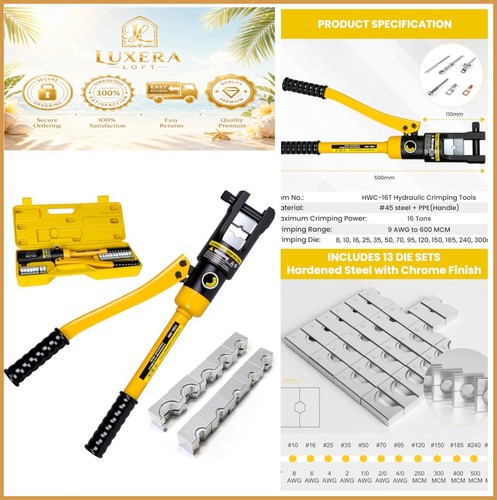 Ton hydraulic crimping tool - ton,