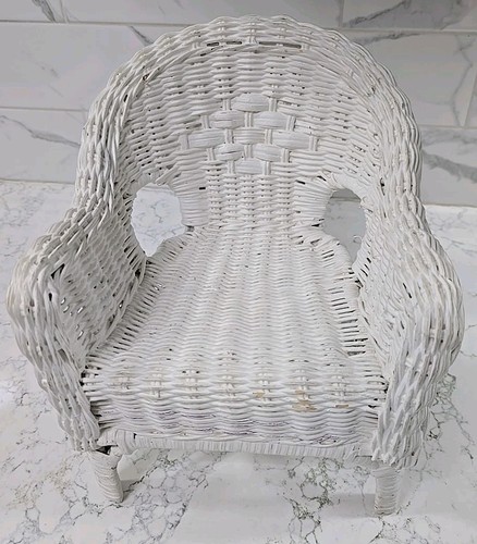 Vintage white wicker - vintage, rattan