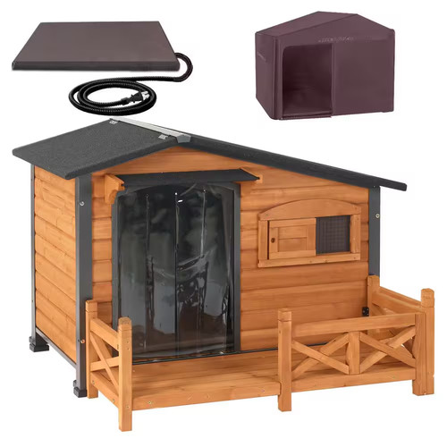 Outdoor heated dog - 44.6"l,