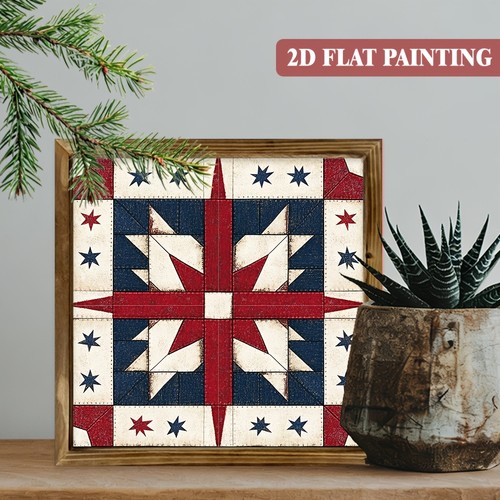 Patriotic star quilt pattern - star,