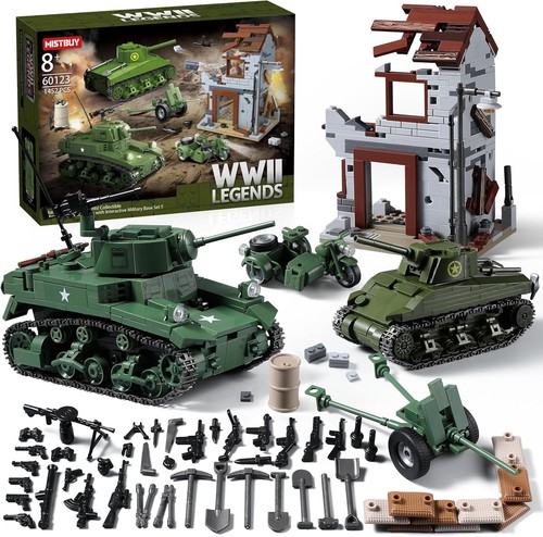 Ww2 army tank toys - tank, building