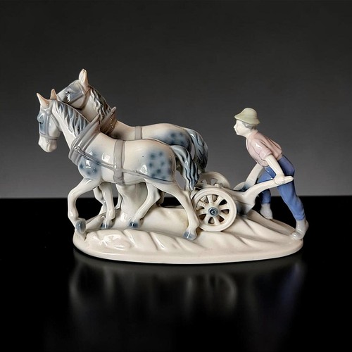 Bavaria porcelain horse - porcelain, cart