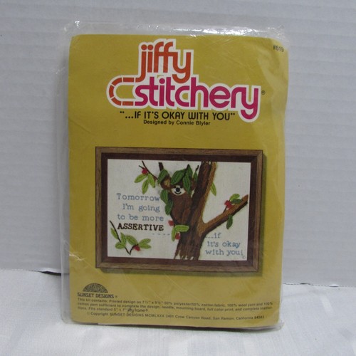 Jiffy stitchery sloth - stitchery,