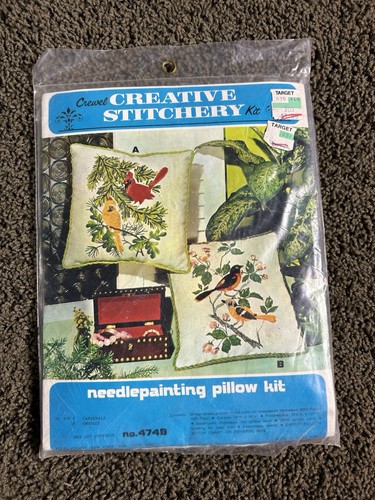 Vtg mcm crewel - vtg, needlecraft